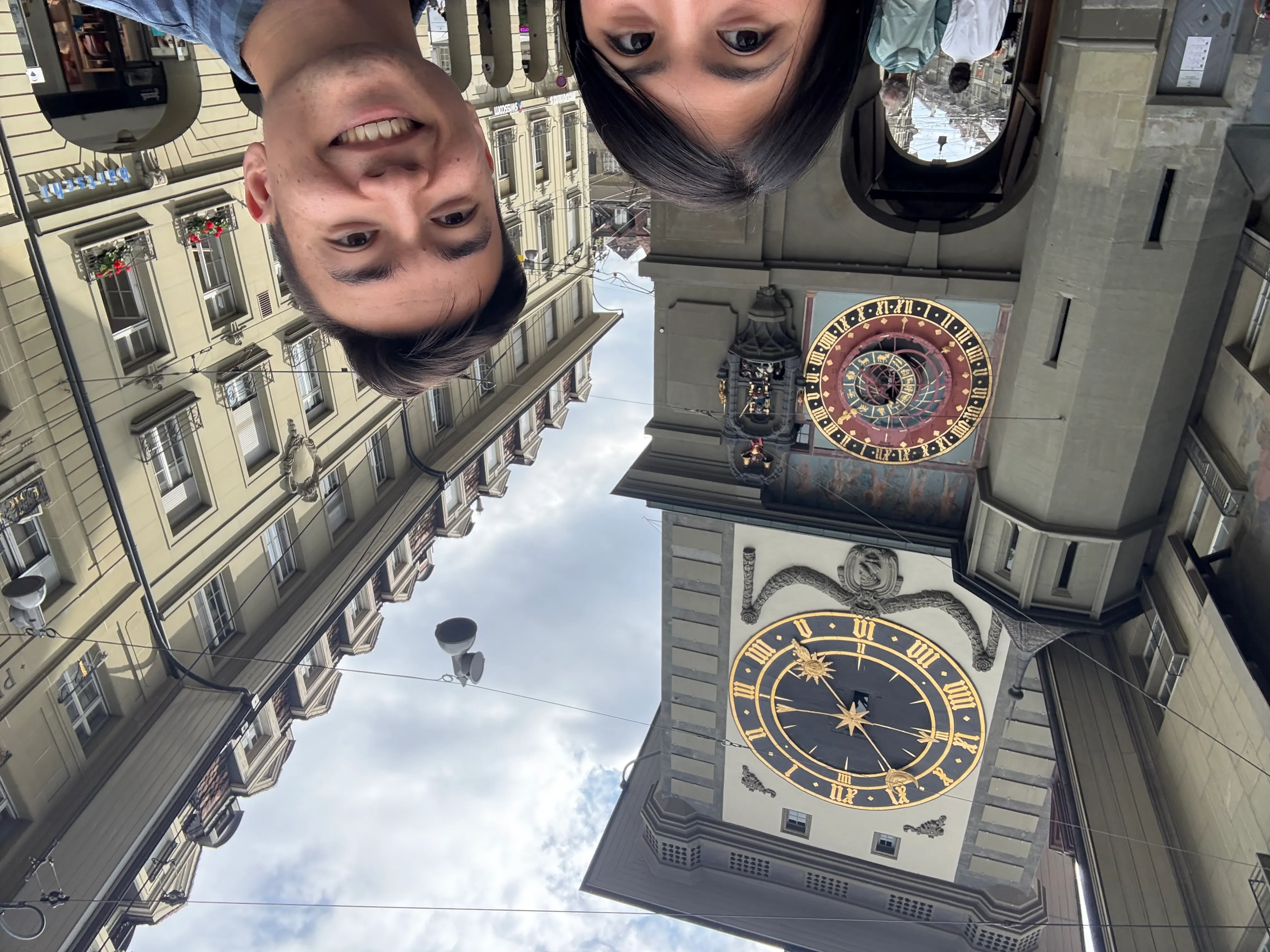 Olivia and Geoff at the clocktower in Bern, Switzerland